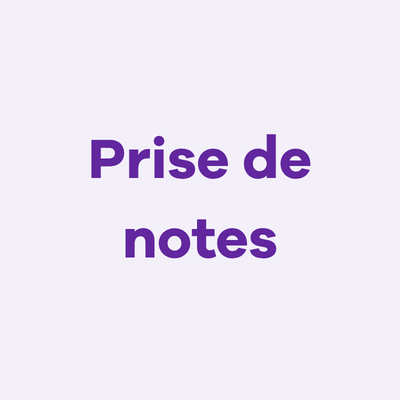 Image Prise de notes